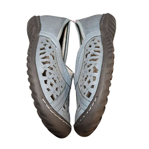 Jambu Pecan Loafer Flat Denim Leather Sneakers Blue Slip On Perforated Shoes 8 W - Picture 5 of 16